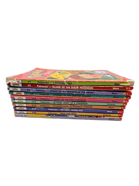 Lot of 10 Pokémon Scholastic Books | #'s 1 2 3 9 10 12 16 17 25 + Pikachu's Vaca